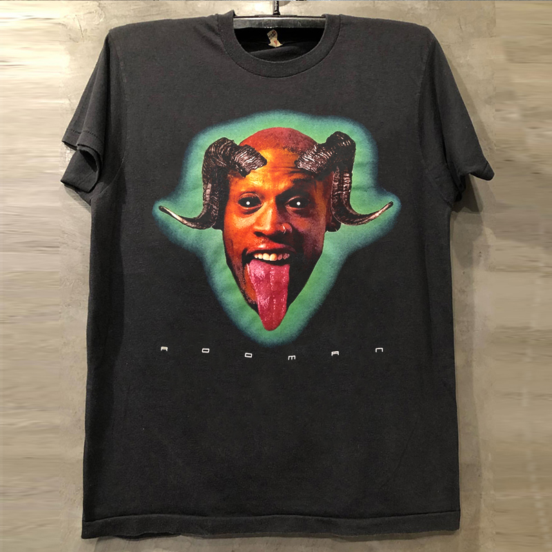 球星罗德曼周边重磅美式纯棉T恤