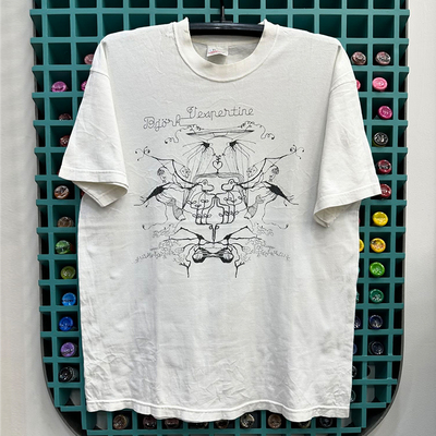 线条设计感美式重磅棉短袖T恤潮