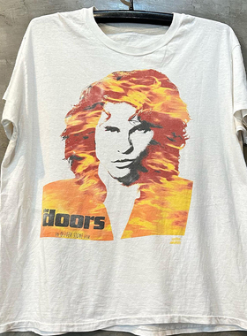 The Doors大门乐队美式复古BF风美潮高级感短袖oversize男女T恤棉