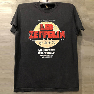 Led Zeppelin齐柏林飞船重金属摇滚乐队chic美式高级感短袖T恤潮