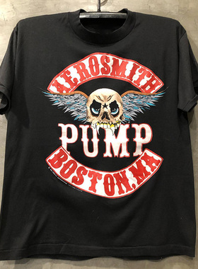 Aerosmith空中铁匠重金属摇滚短袖美式街头小众设计感男女宽松T恤