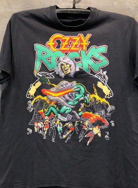 Ozzy Osbourne奥兹乐队高街ROCK经典复古vintage周边男女短袖T恤