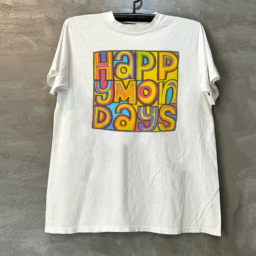 HappyMondays民谣乐队美式T恤棉