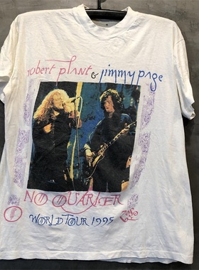 Led Zeppelin齐柏林飞船人像vintage复古短袖美式街头潮流质感T恤