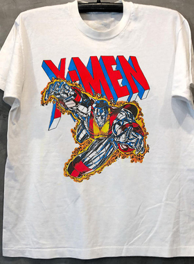 X-MEN漫画X战警变种人卡通联名oldschool美潮高街短袖男女质感T恤
