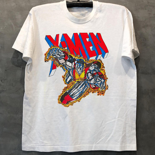 X-MEN漫画X战警变种人卡通联名oldschool美潮高街短袖男女质感T恤