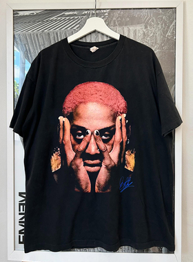 Dennis Rodman丹尼斯·罗德曼人像痞帅短袖T恤chic美式炸街潮tee