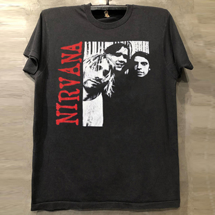 Nirvana涅槃乐队科特柯本周边短袖T恤vibe高街摇滚美式半袖潮tee