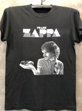 Frank Zappa弗兰克·扎帕人像摇滚周边vintage复古男女短袖T恤棉