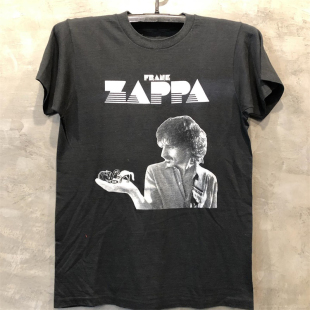 Frank Zappa弗兰克·扎帕人像摇滚周边vintage复古男女短袖T恤棉