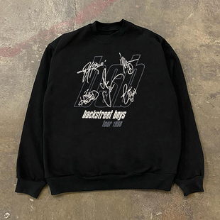 Backstreet 卫衣潮 Boys后街男孩乐队hiphop高街嘻哈宽松男女长袖