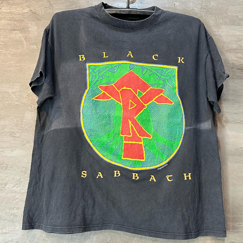 短袖重金属男女黑色安息日乐队