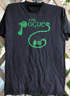 The Pogues绿色音乐字符简约时尚短袖美潮街头chic嘻哈设计感T恤