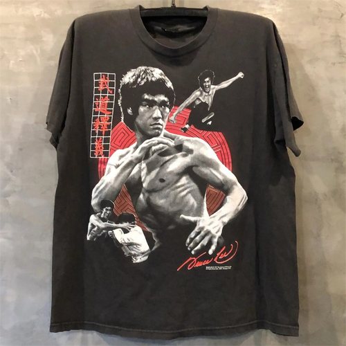 动作明星超火重磅棉男女短袖t恤