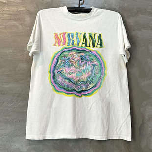 Nirvana涅槃乐队别介意小孩专辑短袖T恤chic美式复古小领口潮tee