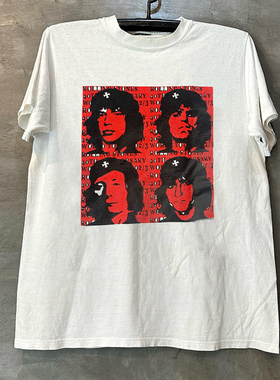 The Rolling Stones滚石乐队蓝调摇滚短袖T恤vibe美式小领口潮tee