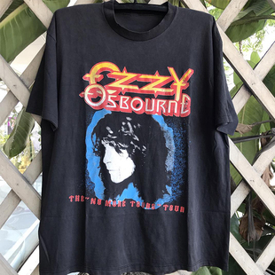 Ozzy Osbourne奥兹乐队高街摇滚重金属Y2K短袖男女cec重磅棉T恤潮