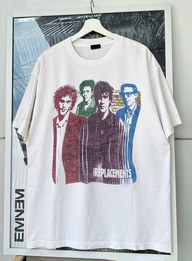 The Replacements乐队美式潮牌短袖T恤vibe高街人像重磅棉体恤衫