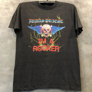 Judas Priest犹大圣徒乐队高街oversize重金属短袖男女复古T恤潮