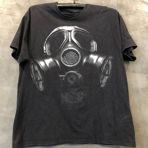 短袖暗黑摇滚风男女林肯公园乐队