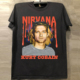 Kurt T恤潮 短袖 Cobain涅槃乐队科特·柯本周边人像泼墨式 字母美式