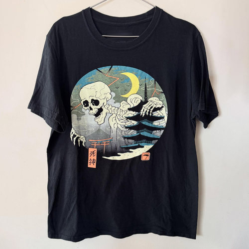 浮世绘死神美式复古潮牌纯棉半袖