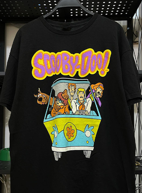 Scooby Doo史酷比狗狗怀旧卡通vintage学院风复古短袖男女纯棉T恤
