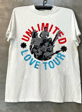 Red Hot Chili Peppers红辣椒乐队音乐专辑短袖T恤chic痞帅半袖男