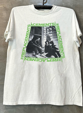 The Replacements代替摇滚乐队短袖T恤vibe美式高街小领口半袖男
