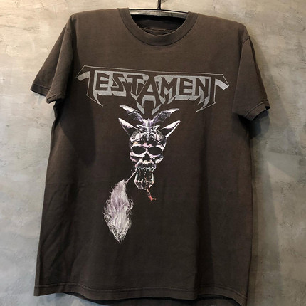 Testament圣约乐队欧美重金属摇滚Y2K街头复古短袖男女cec质感T恤
