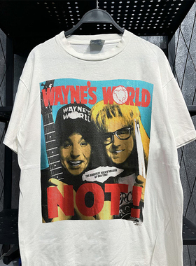 Wayne's World反斗智多星经典喜剧电影短袖T恤oversize潮牌半袖男