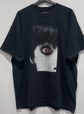 The Grudge 2欧美经典电影周边暗黑风oversize潮流短袖男女T恤棉