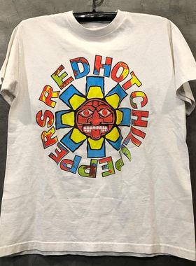 Red Hot Chili Peppers红辣椒乐队高街嘻哈摇滚chic短袖男女T恤棉