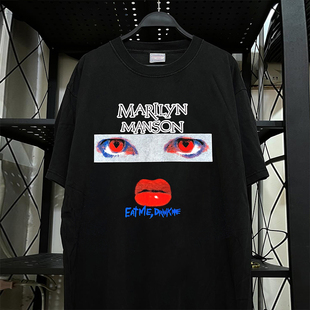 Marilyn Manson玛丽莲曼森专辑周边短袖T恤chic美式街头痞帅半袖