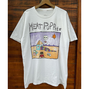 Meat T恤潮 Puppets肉偶硬核乐队纯棉卡通风oldschool学院男女短袖