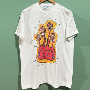 复古潮牌圆领半袖 T恤oldschool哥特美式 Human街头重磅棉短袖 Sub