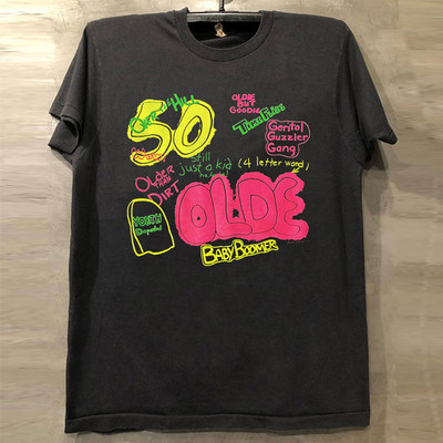 时光飞逝乐队美式重磅棉短袖T恤