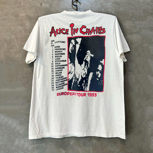 Alice In Chains爱丽丝囚徒乐队潮牌印花短袖T恤vibe高街痞帅半袖