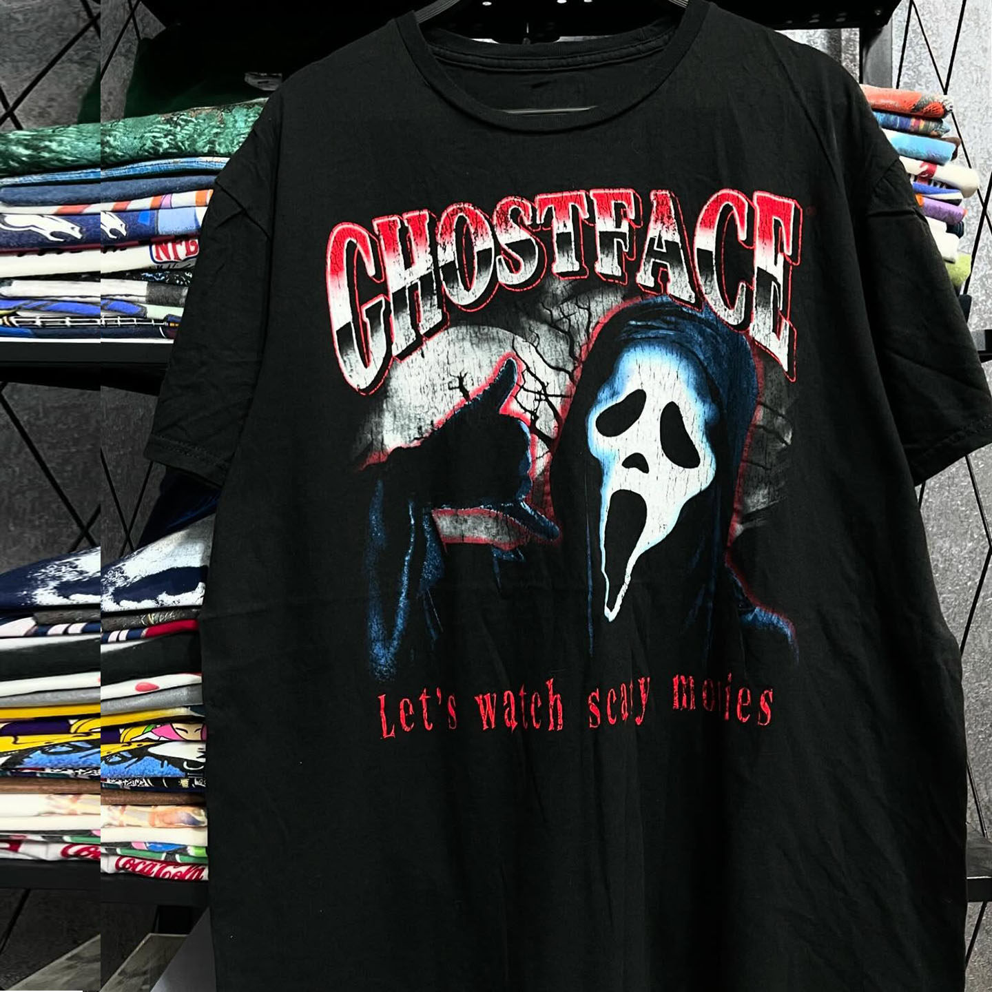 电影Ghostface美式恐怖风短袖T恤Cityboy街头暗黑颓废纯棉半袖潮