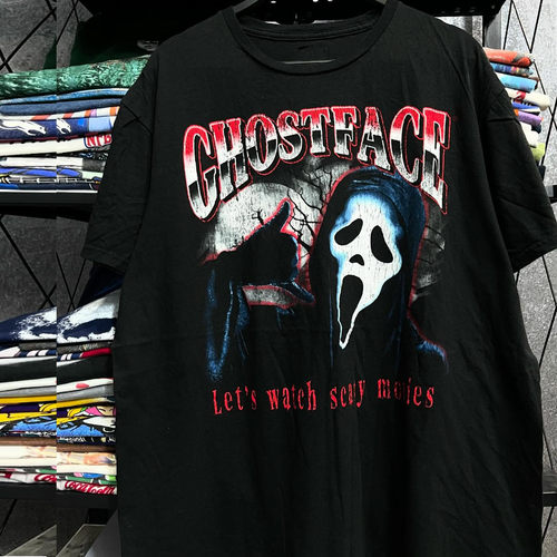 电影Ghostface美式恐怖风短袖棉
