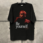 Dennis Rodman罗德曼大虫高街痞帅摇滚风嘻哈短袖 男女宽松质感T恤