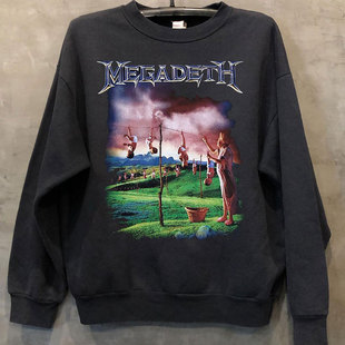 Megadeth乐队周边vintage复古潮流小众卫衣美式oversize长袖外套