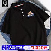 薄款 男夏季 半袖 2026新款 宽松翻领t恤潮 polo衫 青少年学生男士 短袖