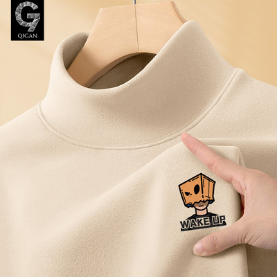 德绒打底衫男秋冬款青少年长袖