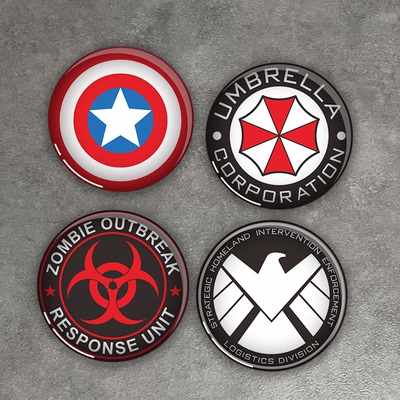 汽车队长盾牌3D立体车身装饰贴