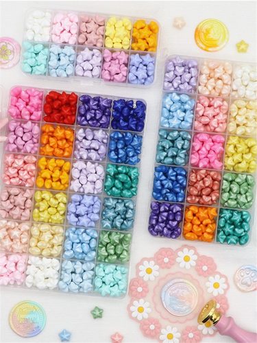 星星火漆蜡粒 火漆印章蜡粒 幸运星珠光色冰淇淋混色马卡龙火漆蜡