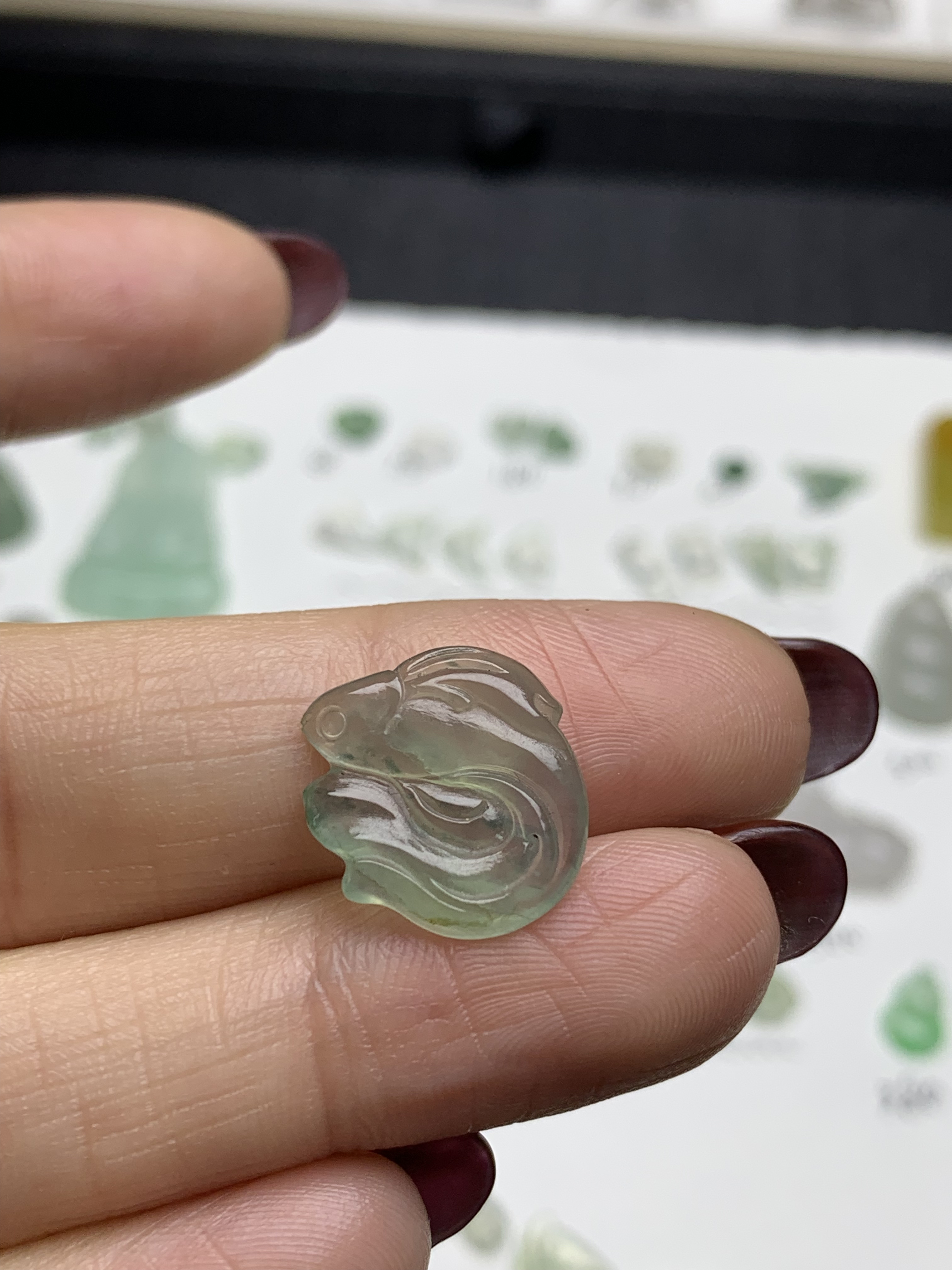 天然缅甸翡翠a货 冰种起光孔雀翡翠裸石/蛋面