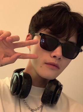 抖音夜店摇头蹦迪墨镜女韩版ins同款方框潮流眼镜时尚太阳镜男士