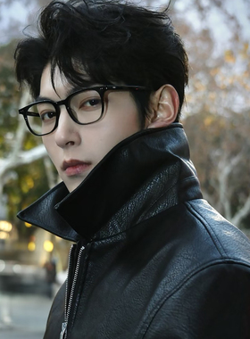 黑框近视眼镜男款韩版商务方框学生可配高度数镜片防蓝光平光镜女