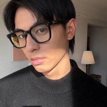 gm复古黑框眼镜男款痞帅方框大脸显瘦近视眼睛可配变色有度数女潮